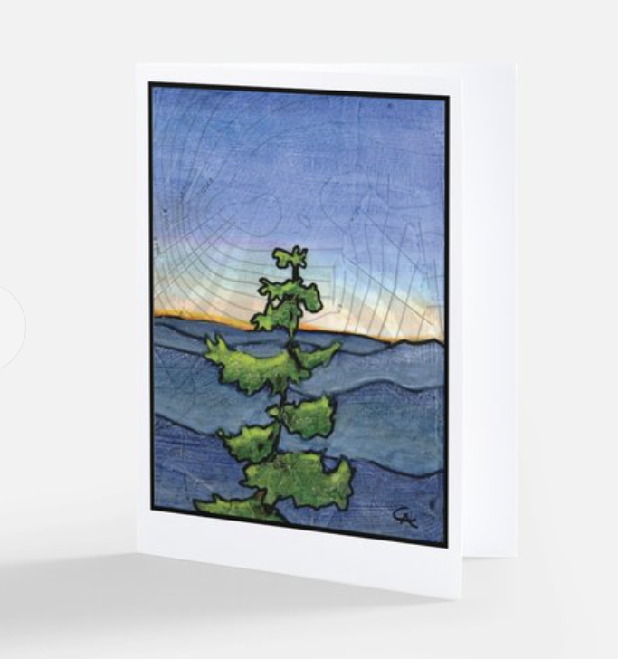 Facing East Blank Notecard