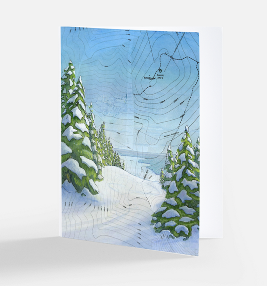 Clear on the Slopes Blank Notecard