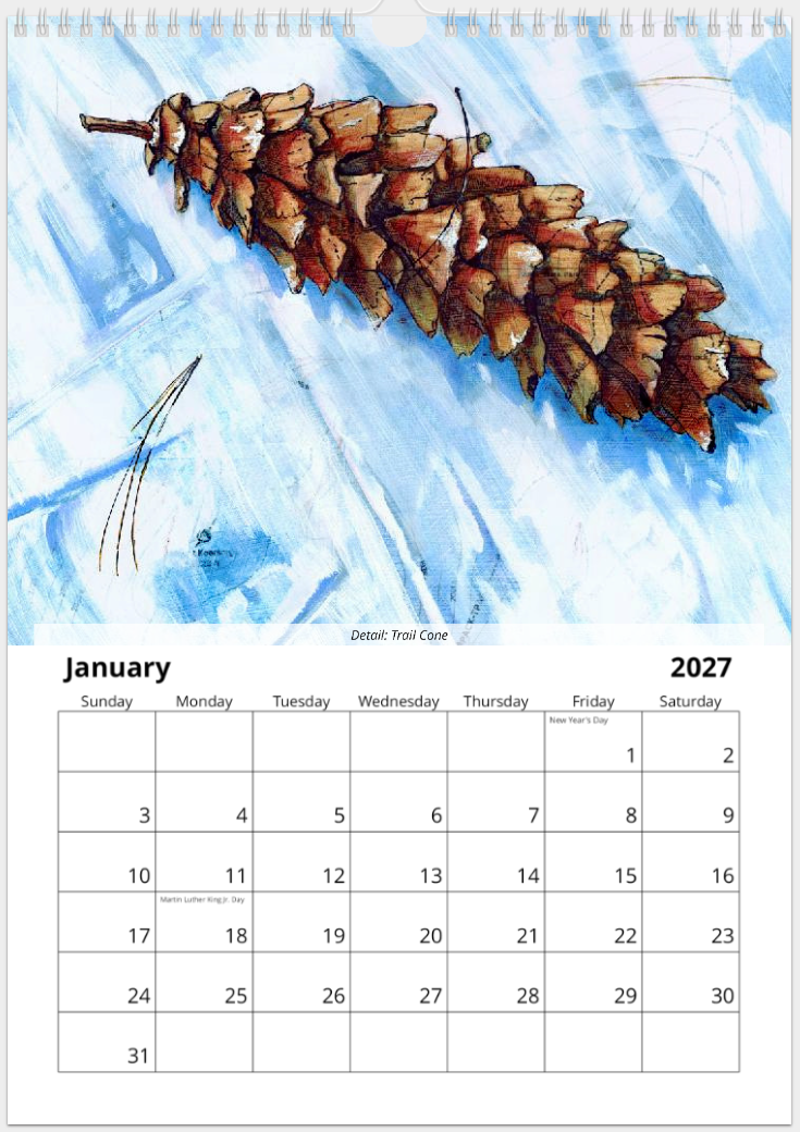 2027 Fine Art Wall Calendar