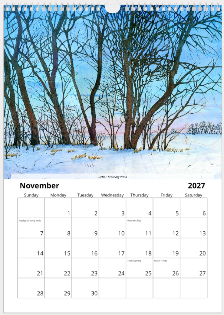 2027 Fine Art Wall Calendar
